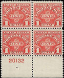 VEGAS - 1930 Postage Due Plate Block Of 4 - Sc# J77 - MNH, Light Gum Dist - P11