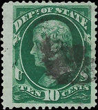 c1873 - Scott O62 Department of State Official Stamp 10c - Solid