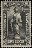 c1895 - Scott PR116 Newspaper Periodical Stamp 5c - MH, OG