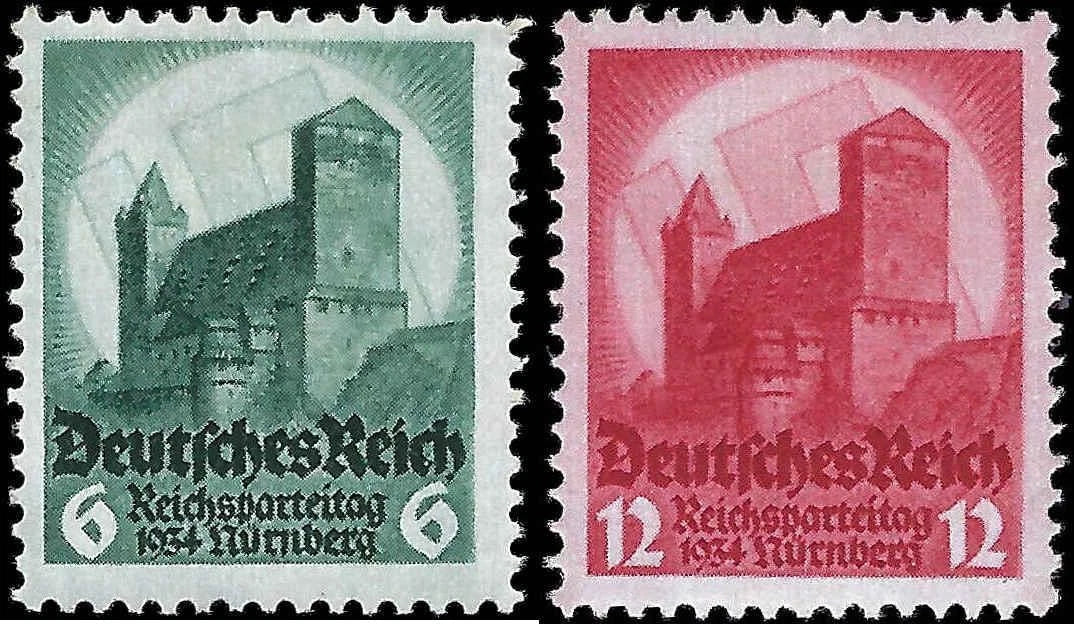 1934 Germany Set - Scott 442-443 - MNH, Spots on Gum of 443; See Scans