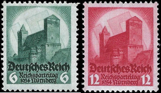 1934 Germany Set - Scott 442-443 - MNH, Spots on Gum of 443; See Scans