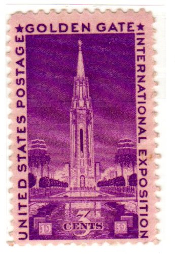 1939 Golden Gate International Expo. Single 3c Postage Stamp - Scott 852 - MNH,OG