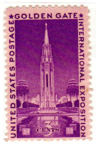 1939 Golden Gate International Expo. Single 3c Postage Stamp - Sc# 852 - MNH,OG