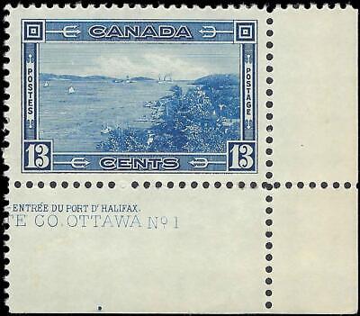 VEGAS - 1938 Halifax Harbor- 13c - Scott 242 - Mint Disturbed Gum - Small Thin