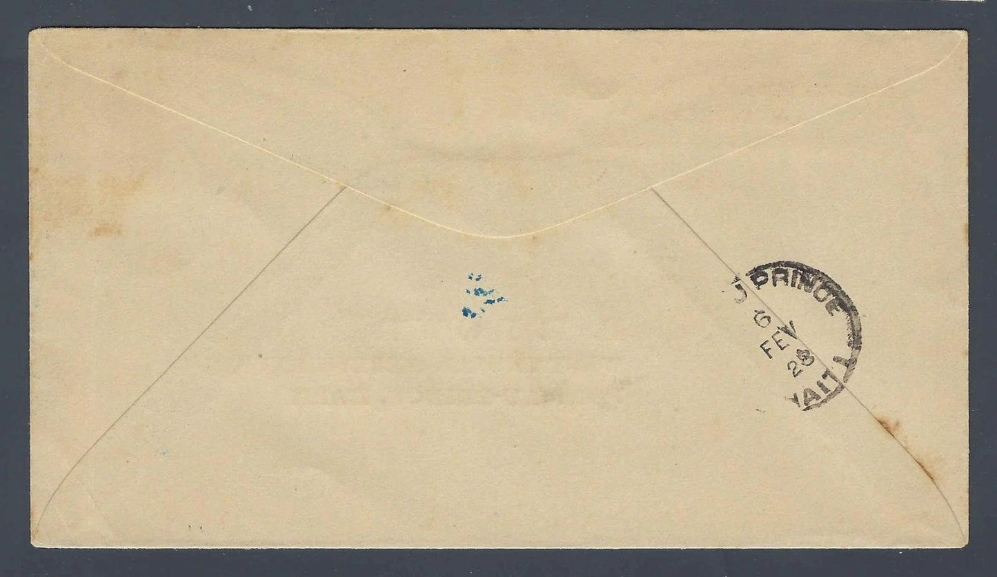 1928 Lindbergh Good Will Tour Cover Santo Domingo to Port au Prince Haiti Rowe