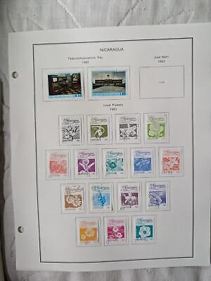 1982-89 Nicaragua on Pages - Used - Well Filled - See ~71 Photos