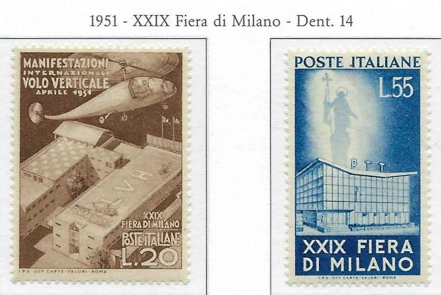 1951 Italy Full Set -Scott 572-573 - Clean Undisturbed OG! -Post Office Fresh!