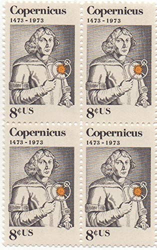 1973 Micolaus Copernicus, Artist, Block of 4 8c Postage Stamps, Scott1488, MNH, OG