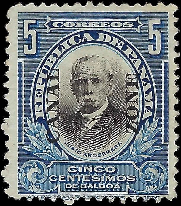 1921 USA Panama Canal Zone - Scott 57 - Used - Very Light Cancel