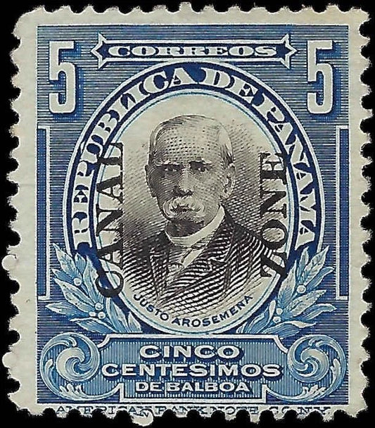 1921 USA Panama Canal Zone - Scott 57 - Used - Very Light Cancel