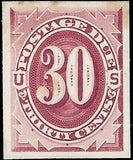 VEGAS - 1887 Postage Due 30c - Scott J20P4 Proof on Card - Some Toning Spots