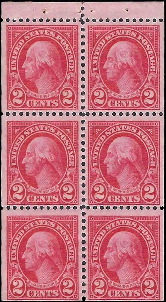 c1926 - #634 2c Booklet Pane of 6 -MH (Perf 11x10.5) Fresh!