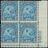 c1932 - 719 Olympic Games Issue Plate Block of 4, MNH, Undisturbed OG
