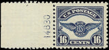 c1923- Scott C5 16c Stamp with Plate Number - MNH, OG A Few Specks of Gum Dist