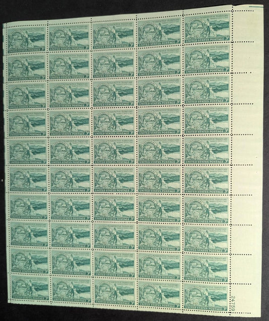 1953 USA Washington 3c Sheet -Scott 1019 -MNH, Undisturbed OG -No Sig Flaws