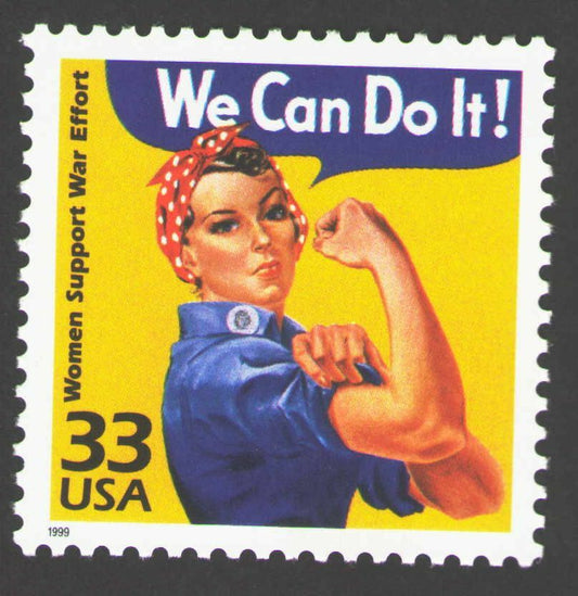 1999 Celebrate the 1940s WWll Women Single 33c Postage Stamp, Scott 3186e, MNH, OG