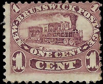 VEGAS - 1860 New Brunswick, Canada 1c - Scott 6 - MH - Light Corner Crease