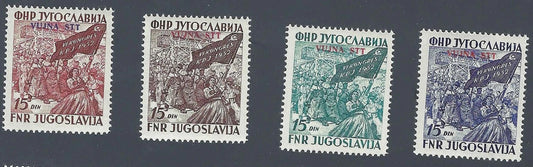 1952 Yugoslavia-Trieste Scott 61-64 MNH, Undisturbed Gum Full Set!