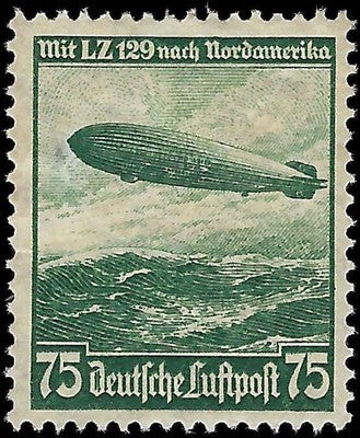 c1936 Germany 75pf - Air Post , MH, OG - Small Thin Left - Scott c58