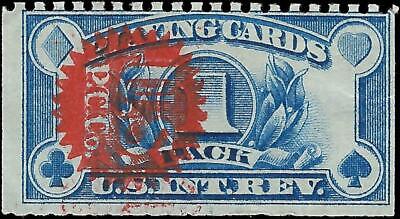 VEGAS - 1940 Sc# RF27 Playing Card Revenue Stamp - USPCC