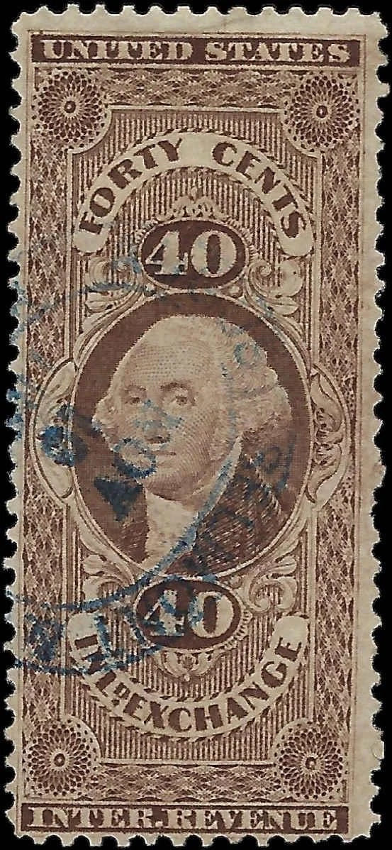 c1862 40c Revenue - Scott R53 - Nice and Solid Example!