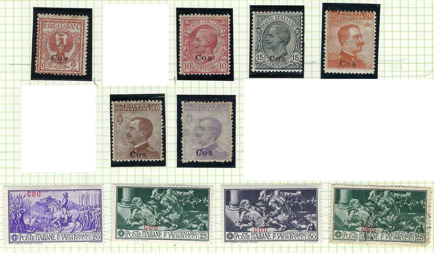 1912-30 Italy Offices In Coo Short Set - Scott 1-14 Less 2,6,9,10 - READ