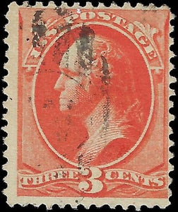c1887 - #214 Washington 3c - Used - Cat= $50