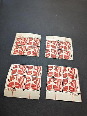 1960 Jet Airliner Airmail Plate Block Set of 4 Plate #27213 - Scott C60 - MNH