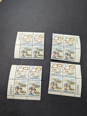 VEGAS - 1978 Wright Airmail Plate Block Set of 4 -Scott C91, C92 Pl#38857 MNH