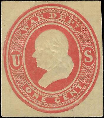 VEGAS - 1875 Franklin 1c War Dept Stationary Cutout - Scott WO46 MH