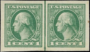 c1919 - USA 1c Washington Imperf Center Line Pair - Sc# 531 - MNH, OG - Fresh!