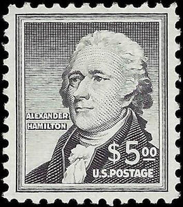 VEGAS - 1956 USA Hamilton $5 - Sc# 1053 - Very Fine+ - Mint, Re-gum