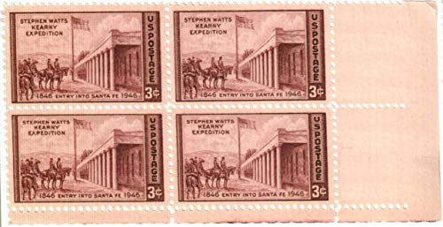 1946 Kearny Expedition Block of 4 3c Postage Stamps, Scott944, MNH, OG
