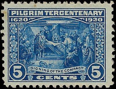 VEGAS - 1920 Pilgrim 5c - Scott 550 MNH, Undisturbed Gum - Centering! READ