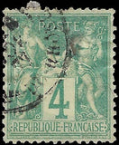 c1876 France 4c - Used - Scott 66 - Thin