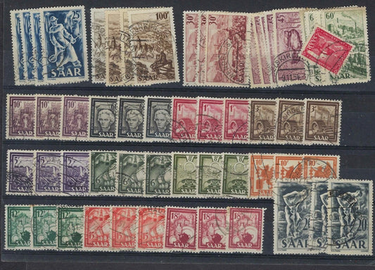1949 3 Similar Saar Sets - Scott 204-220 - Used
