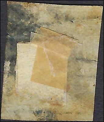 VEGAS - 1851-52 Tuscany Italy 2 Crazie Stamp -Scott 5 - Cat= $160 - Thin Bottom