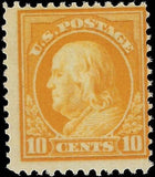 c1912 - Scott 416 10c Franklin Stamp (Perf 12) - MNH, Undisturbed OG - Fresh!