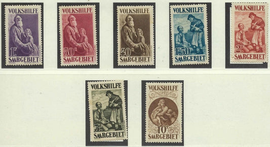 1928 Saar - Scott B9-B15 Quality Full Set -All Mint Never Hinged, Undisturbed OG