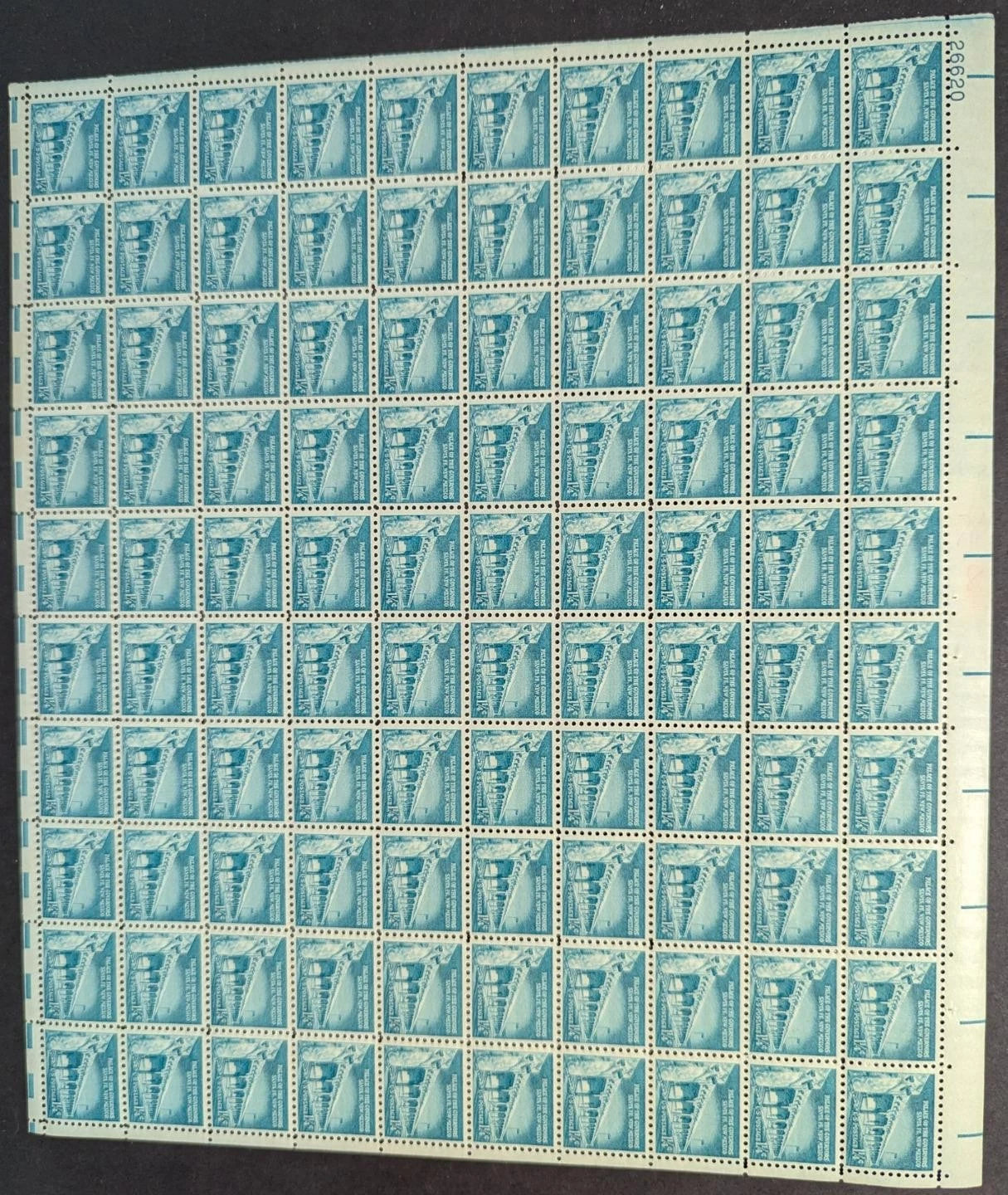 1960 USA Santa Fe 1 1/4c Sheet -Scott 1031a -MNH, Undisturbed OG - No Sig Flaws