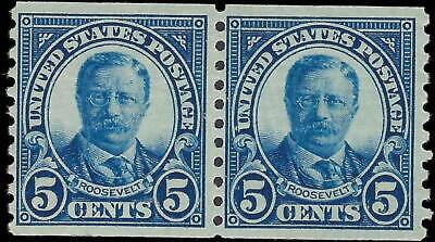 VEGAS - 1924 USA Roosevelt Coil Pair - Scott 602 - MH - Fresh!