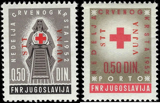 1952 Yugoslavia-Trieste Scott RA4, RAJ4 Full Set - MNH, Undisturbed Gum