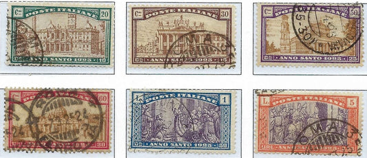 1924 Italy Stamp Set - Scott B20-B25 - Canceled (More Scarce)- Solid -Cat= $197