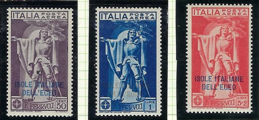 1930 Italian Aegean Islands Air Post Set - Scott C1-C3 MLH, OG