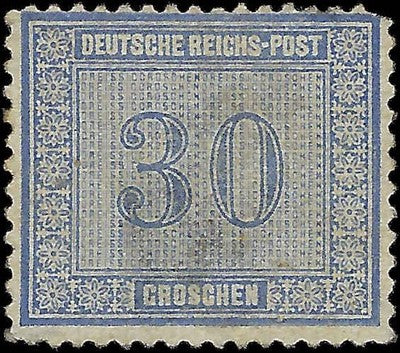 c1872 Germany 30gr - Scott 13 - Center Thin - Cat= $95!