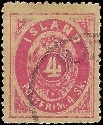 VEGAS - 1873 Iceland 4s - Scott 2 - Cancelled - Thin - Cat= $900!