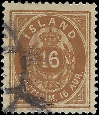 VEGAS - 1876 Iceland 16a - Sc# 12 - Solid! - (Perf 14x13.5)