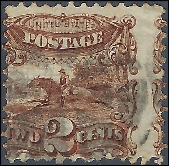 1869 USA - Scott 113 - 2c - Fancy Cancel - Solid
