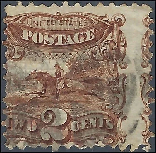 1869 USA - Scott 113 - 2c - Fancy Cancel - Solid