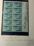 7 Autographed USA Sheets by Designer & Others incl Sec'y of Navy - See 5 Photos